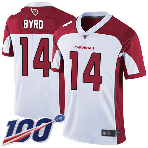 Arizona Cardinals Limited White Men Damiere Byrd Road Jersey NFL Football #14 100th Season Vapor Untouchable